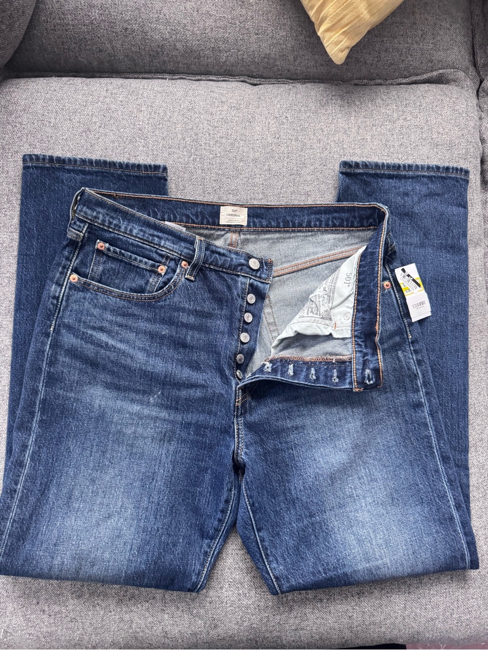Levi's Straight Leg Jeans in Dark Blue Wash